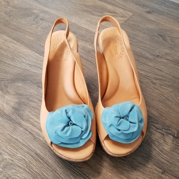 Kork-Ease Shoes - Kork-ease leather wedge sandals size 8